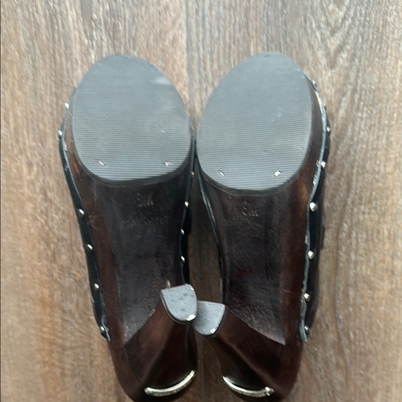 Michael Kors Black Leather Studded Mules - Picture 5 of 7